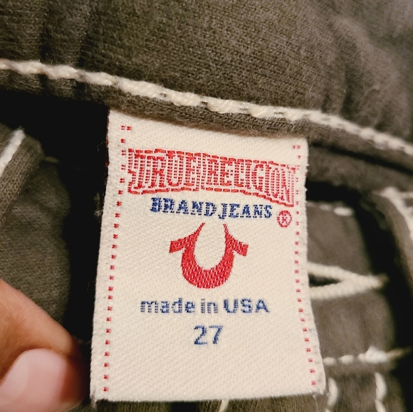 True Religion | Women's Low Rise Joey Big T Flared Gray/Green Jeans (Size 27) - Picture 2 of 14